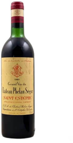 vue du vin Phélan Ségur Saint Estèphe 1981