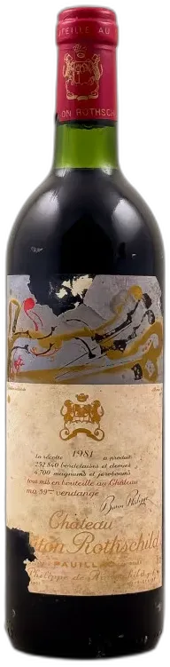 photo du vin Mouton Rothschild Pauillac 1981