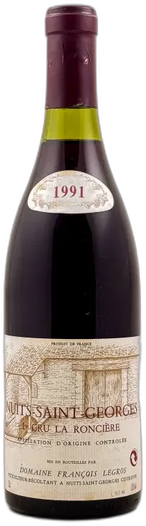 photo du vin Legros Nuits Saint Georges 1er Cru"la Roncières" 1991
