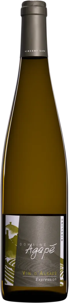vue du vin Aoc Alsace Riesling "Expression" Domaine Agapé