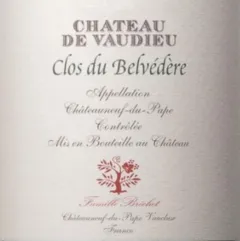 image du vin Châteauneuf du Pape Blanc 2020 Clos du Belvédère Château de Vaudieu