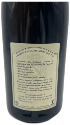 capture du vin Raymond Usseglio & Fils