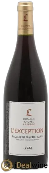 photo du vin Bourgogne Passetoutgrain L&Apos;Exception Lafarge