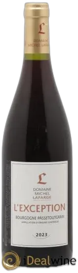 photo du vin Bourgogne Passetoutgrain L&Apos;Exception Lafarge