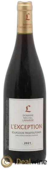 photo du vin Bourgogne Passetoutgrain L&Apos;Exception Lafarge
