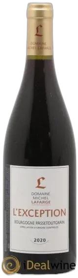 photo du vin Bourgogne Passetoutgrain L&Apos;Exception Lafarge