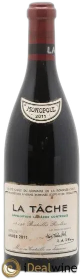image du vin la Tâche Grand Cru Domaine de la Romanée-Conti