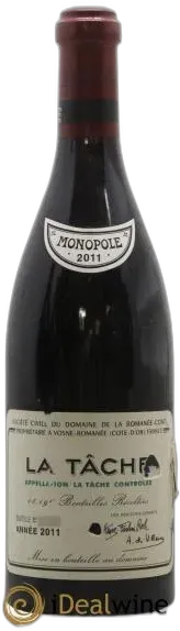 image du vin la Tâche Grand Cru Domaine de la Romanée-Conti