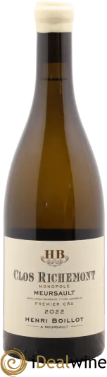 photo du vin Meursault 1er Cru Clos Richemont Monopole Henri Boillot
