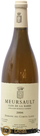 photo du vin Meursault Clos de la Barre Comtes Lafon