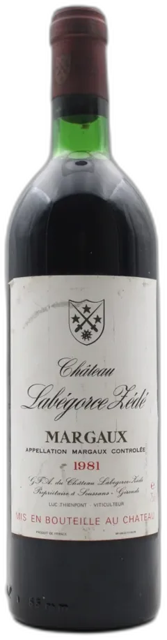 image du vin Château Labéorce Zédé 1981