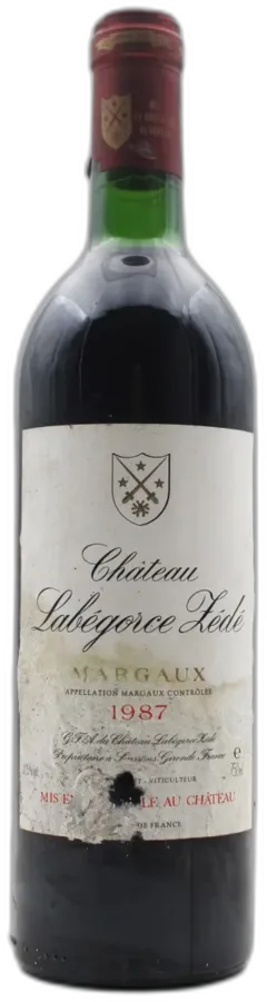 image du vin Château Labégorce Zédé 1987
