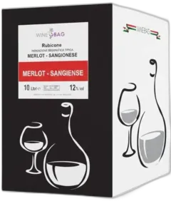 photo du vin Merlot Sangiovese Rubicone Igt Bag in Box 10 Litri Winebag