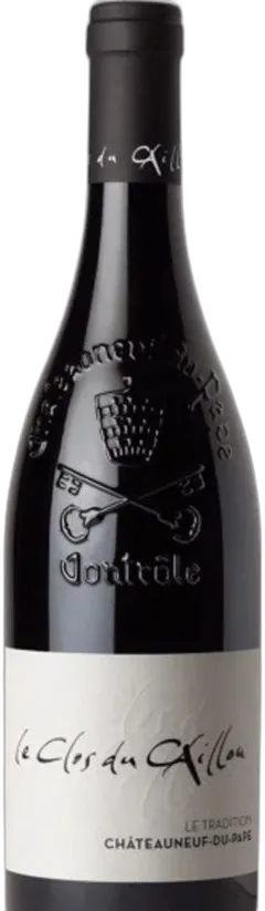 illustration du vin Châteauneuf-du-Pape Tradition le Clos du Caillou Étiquette Endommagée