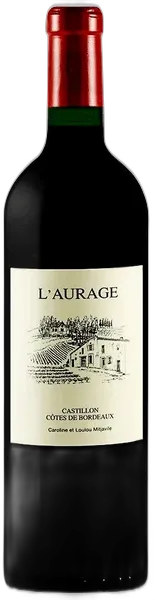 photo du vin Aoc Castillon Côtes de Bordeaux l’Aurage Loulou et Caroline Mitjavile