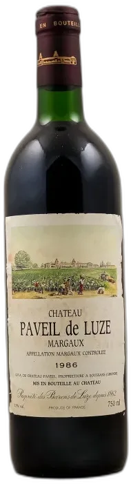 image du vin Paveil de Luze Margaux 1986