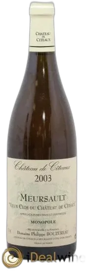 photo du vin Meursault Vieux Clos du Château de Cîteaux Philippe Bouzereau