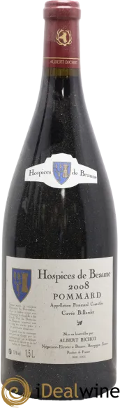 photo du vin Pommard Cuvée Billardet Hospices de Beaune Albert Bichot