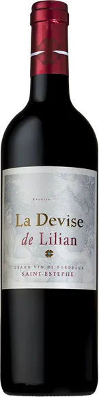 photo du vin Château Lilian Ladouys Saint-Estèphe la Devise de Lilian Rouge 2018