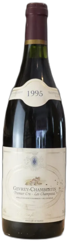 vue du vin Gevrey Chambertin 1er Cru " Champeaux" 1995 Andre Montessuy