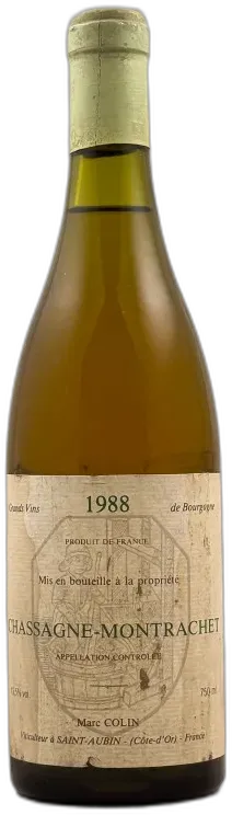 photo du vin Marc Colin Chassagne Montrachet 1988