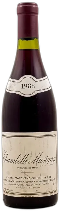 photo du vin Marchand-Grillot Chambolle Musigny 1988
