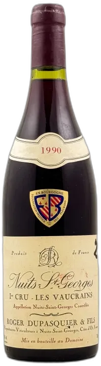 photo du vin Dupasquier Nuits Saint Georges 1er Cru "Vaucrains" 1990