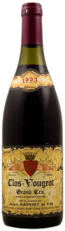image du vin Gérard Raphet Clos Vougeot 1993