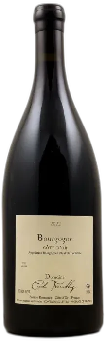 photo du vin Cécile Tremblay Bourgogne Côte d’or 2022 Magnum