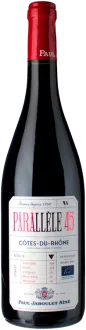 photos du vin Paul Jaboulet "Parallele 45" Côtes du Rhône Rouge Bio