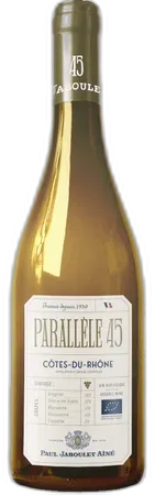 image du vin Paul Jaboulet "Parallele 45" Côtes du Rhône Blanc Bio