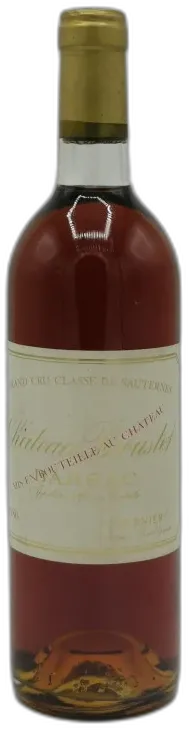 vue du vin Château Broustet Barsac 1986 Grand Cru Classé de Sauternes