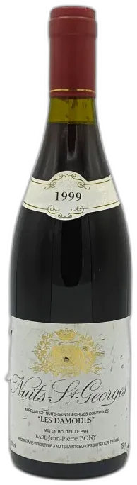 vue du vin Nuits Saint Georges 1999 les Damodes Domaine Jean Pierre Bony