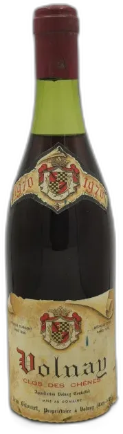 illustration du vin Volnay Clos des Chênes 1970 Domaine Jean Bitouzet