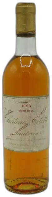 vue du vin Sauternes Doux 1958 Château Gilette