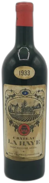 illustration du vin Château la Haye 1933 Saint Estèphe