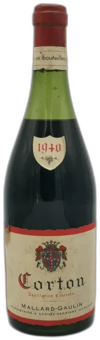 photos du vin Corton Grand Cru 1940 Mallard Gaulin