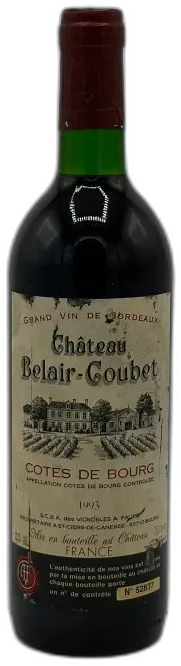 photo du vin Château Belair Coubet 1993 Côtes de Bourg