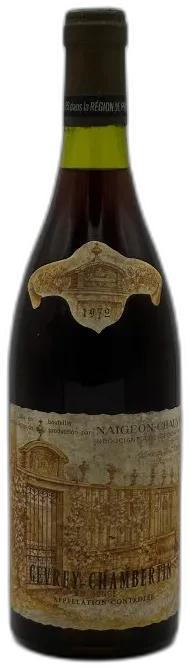 photo du vin Gevrey Chambertin 1972 Domaine Naigeon Chauveau