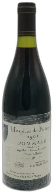 capture du vin Pommard 1er Cru Cuvée Billardet 1991 Hospices de Beaune