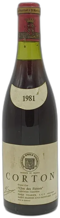 photo du vin Corton 1981 Clos des Fietres Grand Cru Emile Voarick