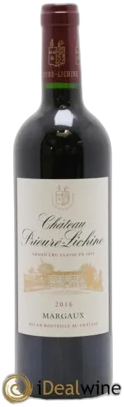image du vin Château Prieuré Lichine 4ème Grand Cru Classé