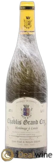 capture du vin Chablis Grand Cru Hommage à Louis Jean-Paul & Benoît Droin
