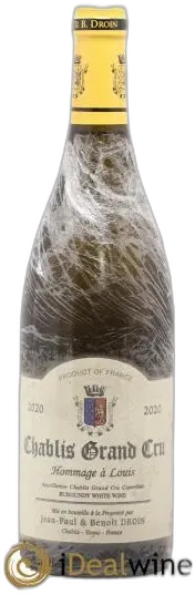 capture du vin Chablis Grand Cru Hommage à Louis Jean-Paul & Benoît Droin