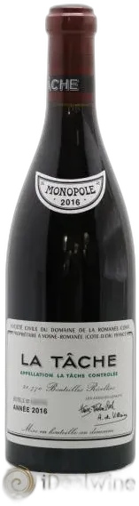 capture du vin la Tâche Grand Cru Domaine de la Romanée-Conti