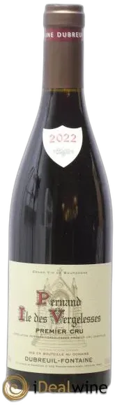 photo du vin Pernand-Vergelesses 1er Cru Ile des Vergelesses Domaine Dubreuil Fontaine
