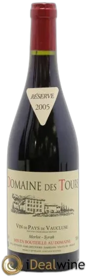 image du vin Vaucluse Domaine des Tours Merlot-Syrah Emmanuel Reynaud