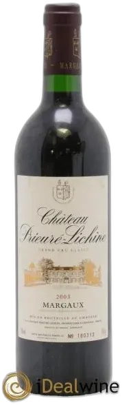 image du vin Château Prieuré Lichine 4ème Grand Cru Classé