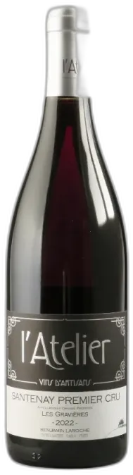 vue du vin l’Atelier Santenay Premier Cru les gravières Bio 2022