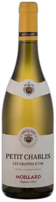 aperçu du vin Moillard Grappes d’or 2020 Petit Chablis Vin Blanc de Bourgogne